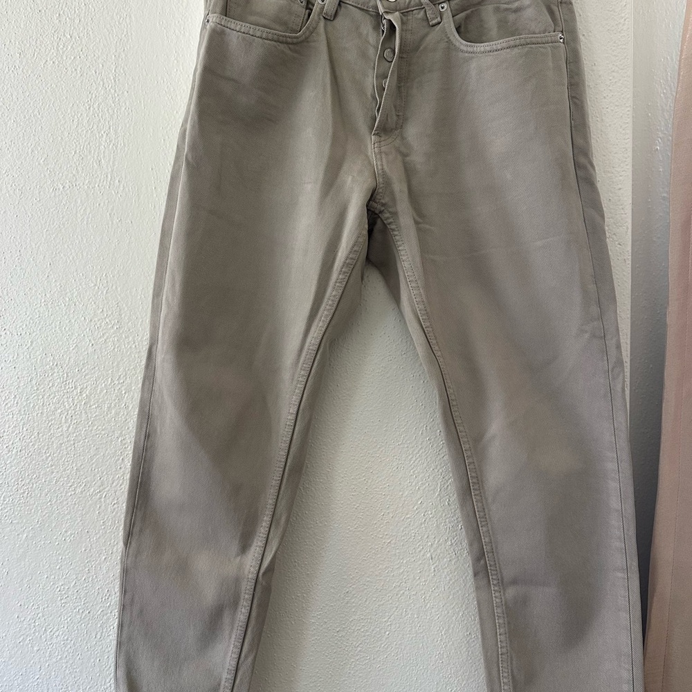 Men's Zara Tan Slim Cropped Jeans